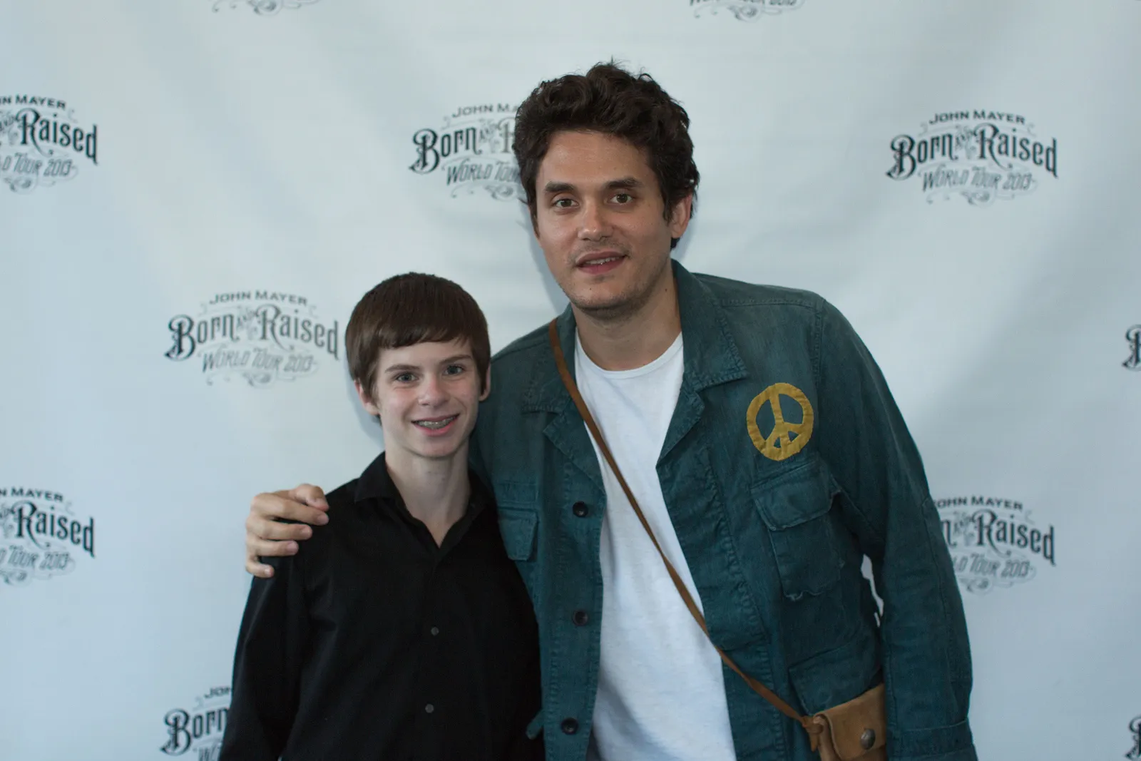 Hayden Fogle photographed with guitarist John Mayer.